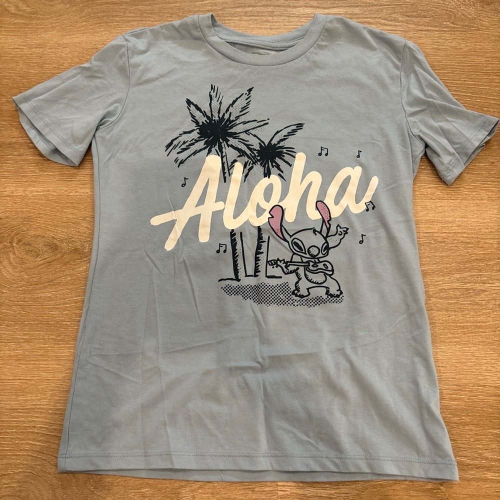 Women’s Dusty Blue Aloha Stitch Graphic T-Shirt